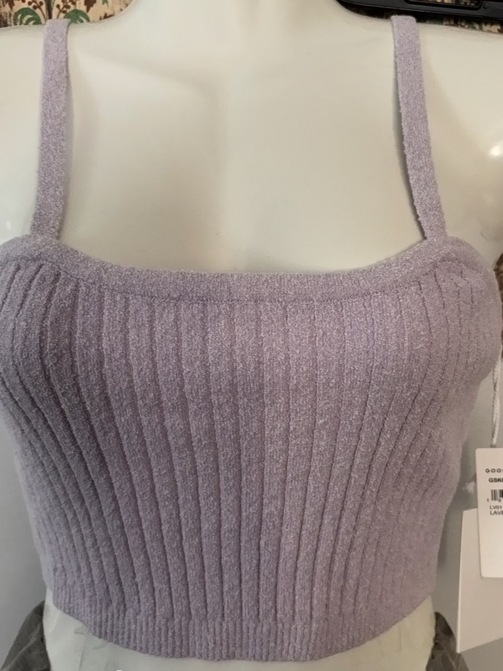 Good American crop top/bra NWT Lavender